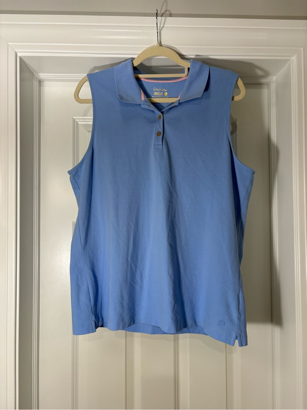 Lilly Pulitzer Sleeveless Polo Tank - Sky Blue